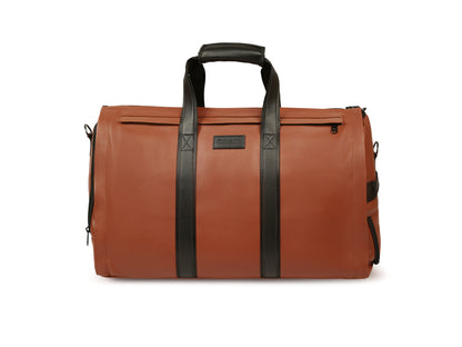 Trolley Duffel Bag- Tan Leather