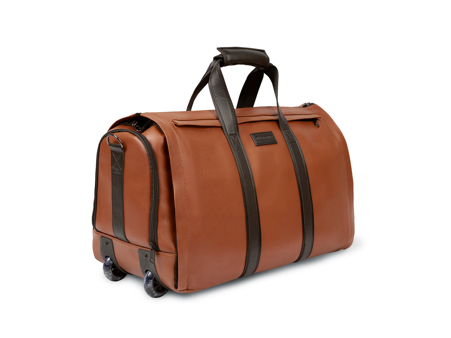 Trolley Duffel Bag- Tan Leather